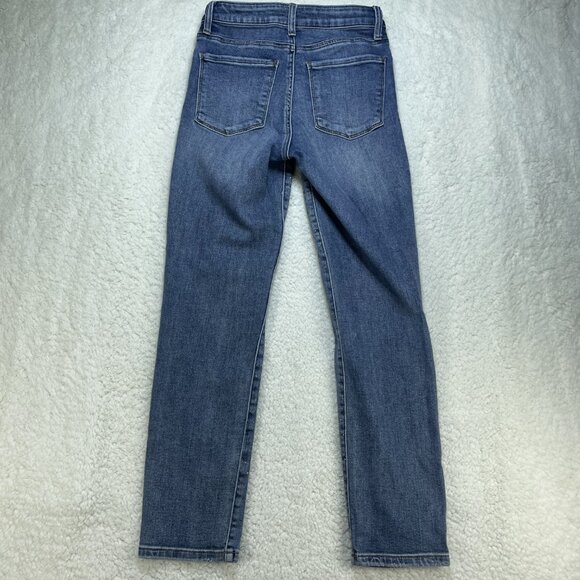 Kut from the Kloth Jeans Womens 0 Blue Reese Ankle Straight Rhinestones 26x27 - Picture 3 of 10